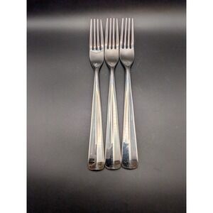 Studio William Argan 3 Dinner Forks 8 3/8" Vietnam Replacement 18/10 Pre-owned